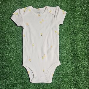 Carter's White Bodysuit with Yellow Accents